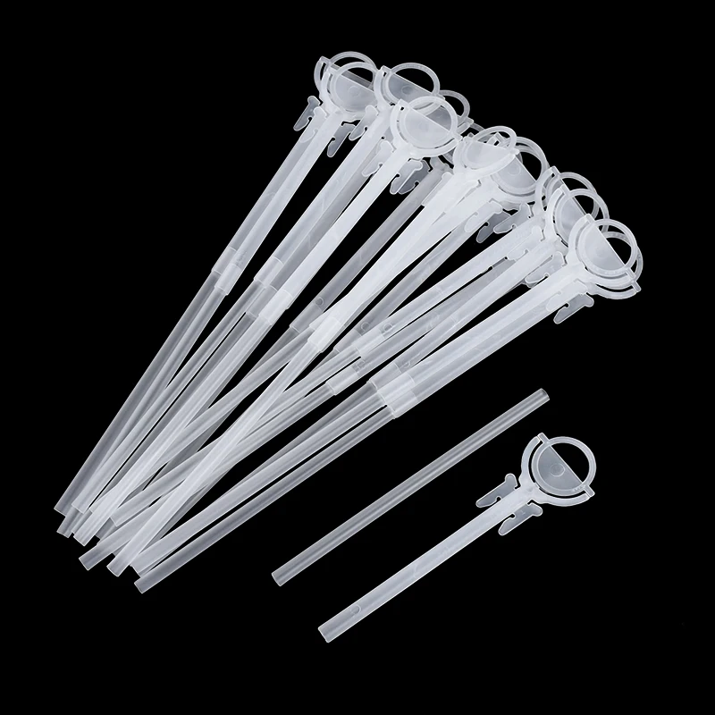 10pcs Balloon Sticks Clear Plastic Rods Balloons Stand Holder Sticks With  Cup Kids Birthday Party Wedding
