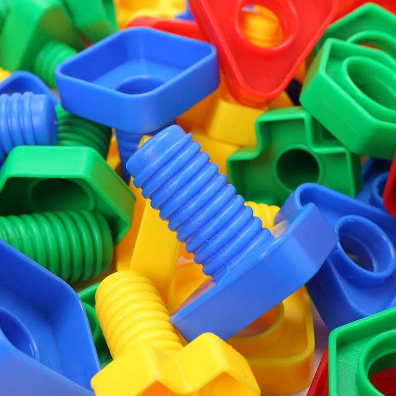 Plastic Nuts And Bolts Kids Screw Building Blocks Fine Motor Skills Montessori Educational Toys