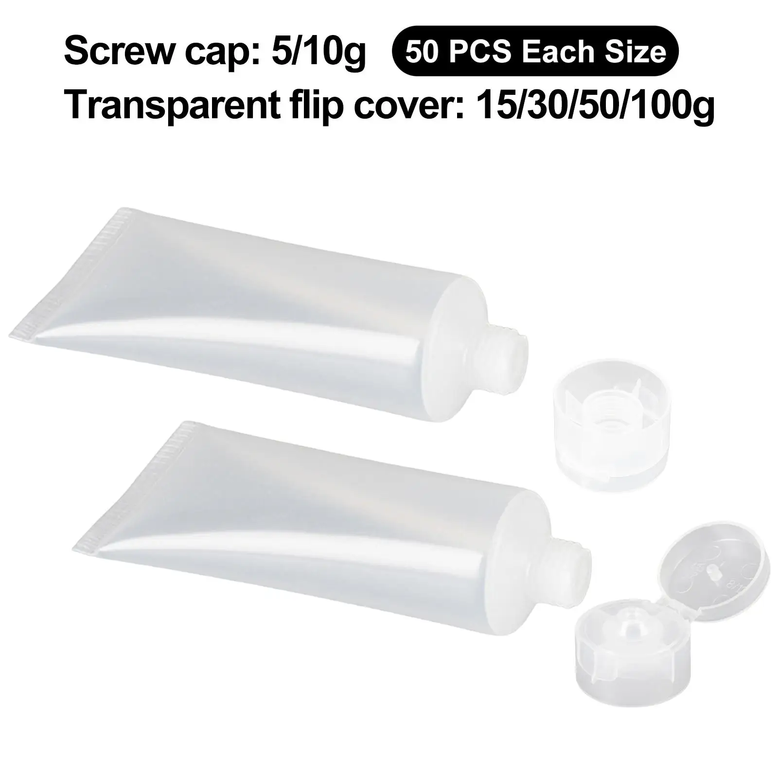 

50 Set Empty Cosmetic Lotion Tube Accessories for Cosmetic Cream Lotion