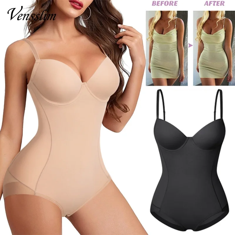 Women Waist Trainer Shapewear Slim Full Body Shaper Bodysuits Tummy Control  Built-In Bra Slimming Belly Butt Lifter Underwear