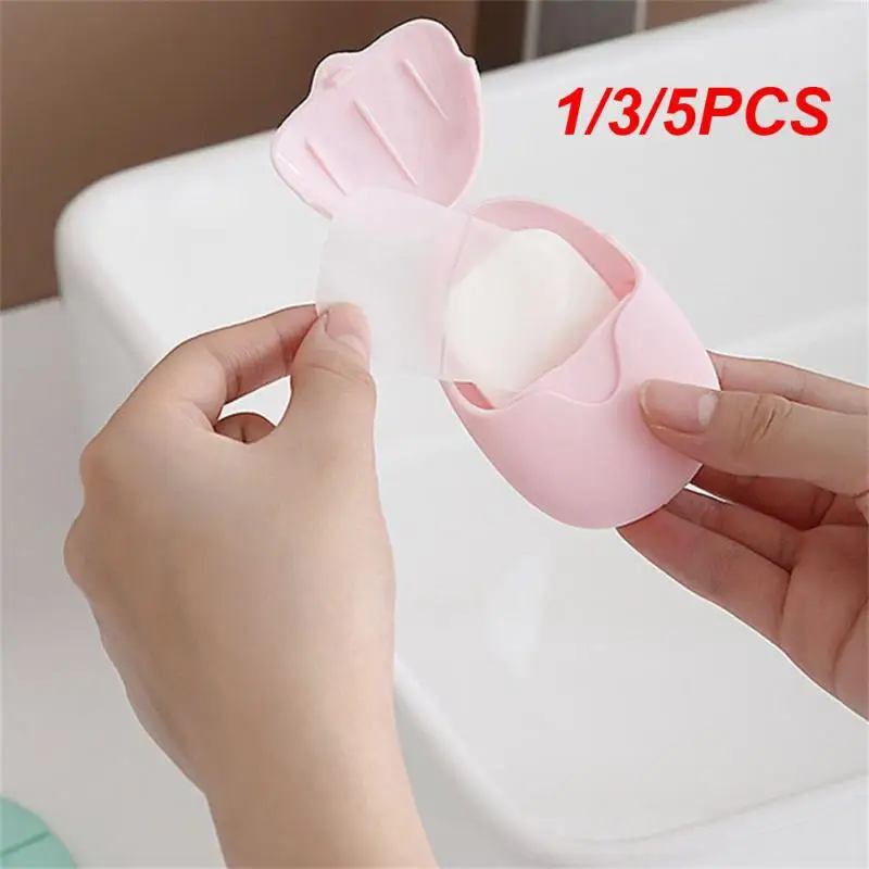 

1/3/5PCS Disposable Boxed Paper Soap Travel Camping Portable Hand Washing Box Scented Slice Sheets Mini Soap Paper Whitening