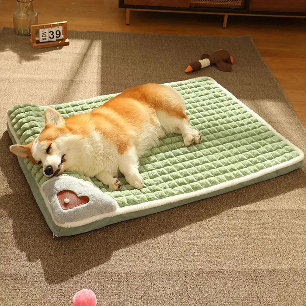 Winter Warm Dog Mat Luxury Sofa for Small Medium Dogs Plaid Bed for Cats Dogs Fluff Sleeping Removable Washable Pet Beds pet bed