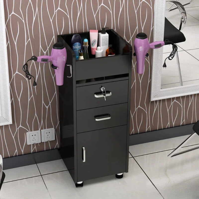 

Barber Shop Hairdressing Tool Cabinet Storage Ironing and Dyeing Locker Hair Salon Trolley Rolling Cart Cart