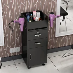 Barber Shop Hairdressing Tool Cabinet  Storage Ironing and Dyeing   Locker Hair Salon Trolley Rolling Cart Cart