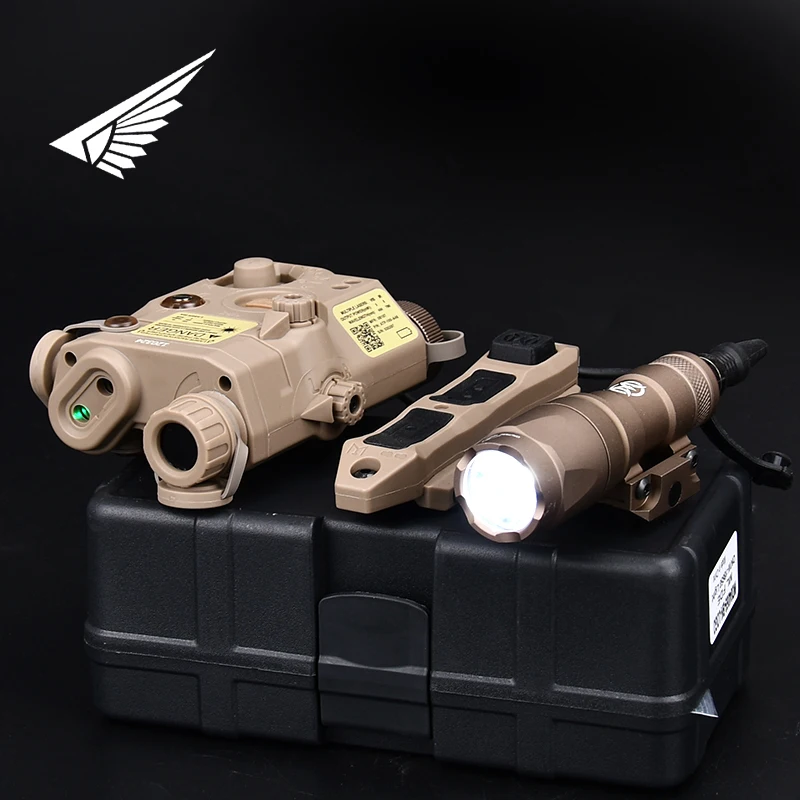 

WADSN New Tactical M300 M600 Flashlight PEQ 15 Red Green Blue Laser Pointer Hunting Scout Light Dual Function Pressure Switch