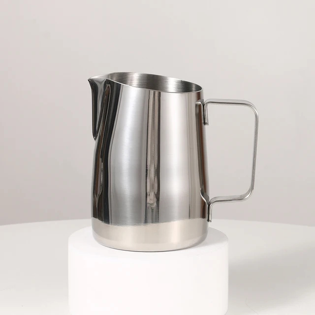 Jarra de café de 450 ml, jarra de acero inoxidable para espumar leche, jarra para café expreso, jarra para espuma artesanal Barista_voghion.com