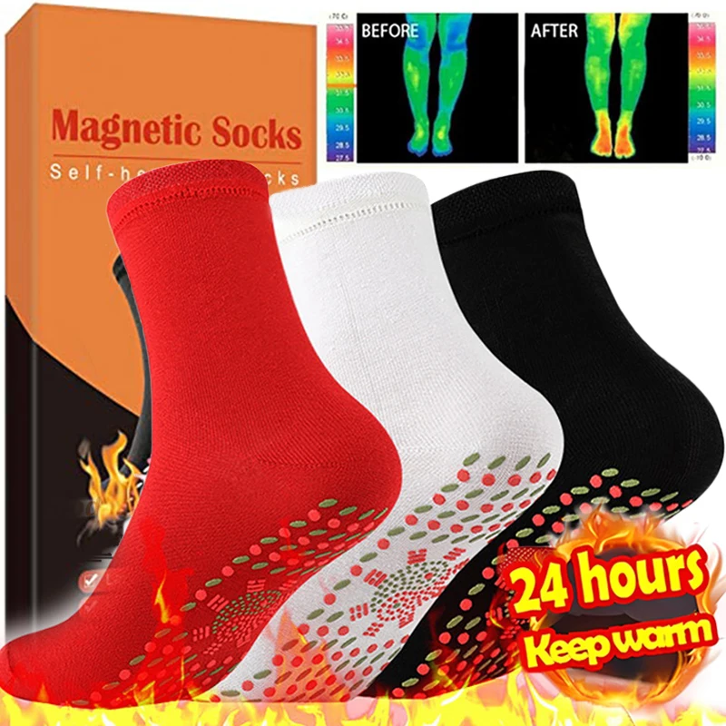 

Self-heating Health Care Socks For Women Men Sports Ski Socks Magnetic Therapy Warm Sock Winter Anti-Cold Self Heated Short Sox