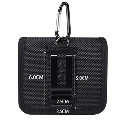 Elegant Oxford Leather Belt Clip Waist Card Case - Premium Fashion Accessory for Razr 40 50 60 (Black)