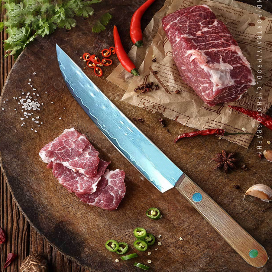 Damascus Steel Kitchen Knife 67-ply Forged Steak Knife Fruit Peeling Knife Utility Boning Knife Cooking Knifes and Accessories