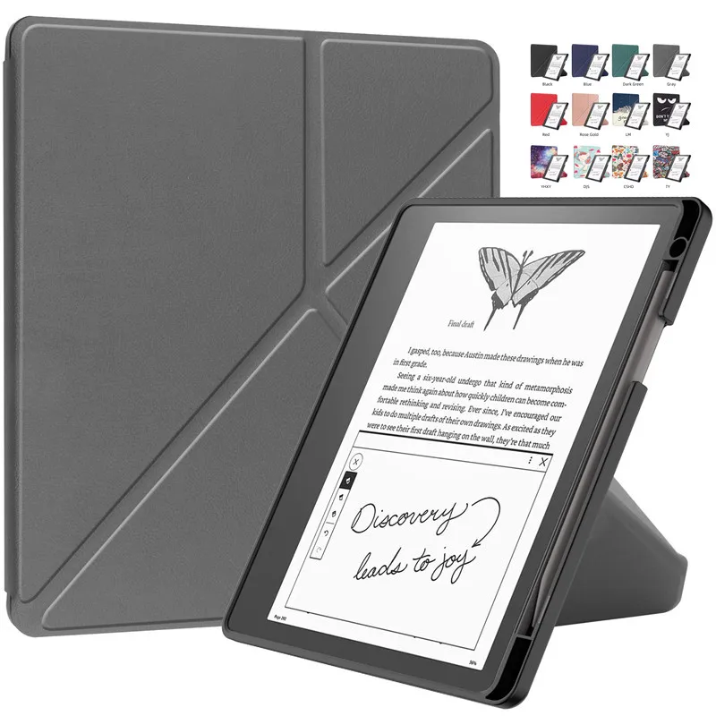 Per Kindle Scribe Cover 2022 Pu Leather Soft Tpu Back Shell Per Funda Kindle Scribe Case 2022 Con Portamatite Smart Cover