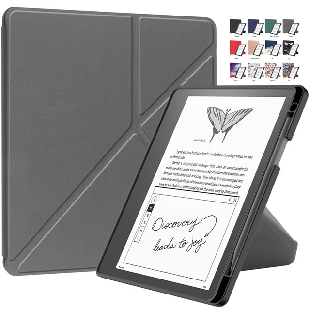 For Kindle Scribe Cover 2022 PU Leather Soft TPU Back Shell For Funda  Kindle Scribe Case 2022 with Pencil Holder Smart Cover - AliExpress