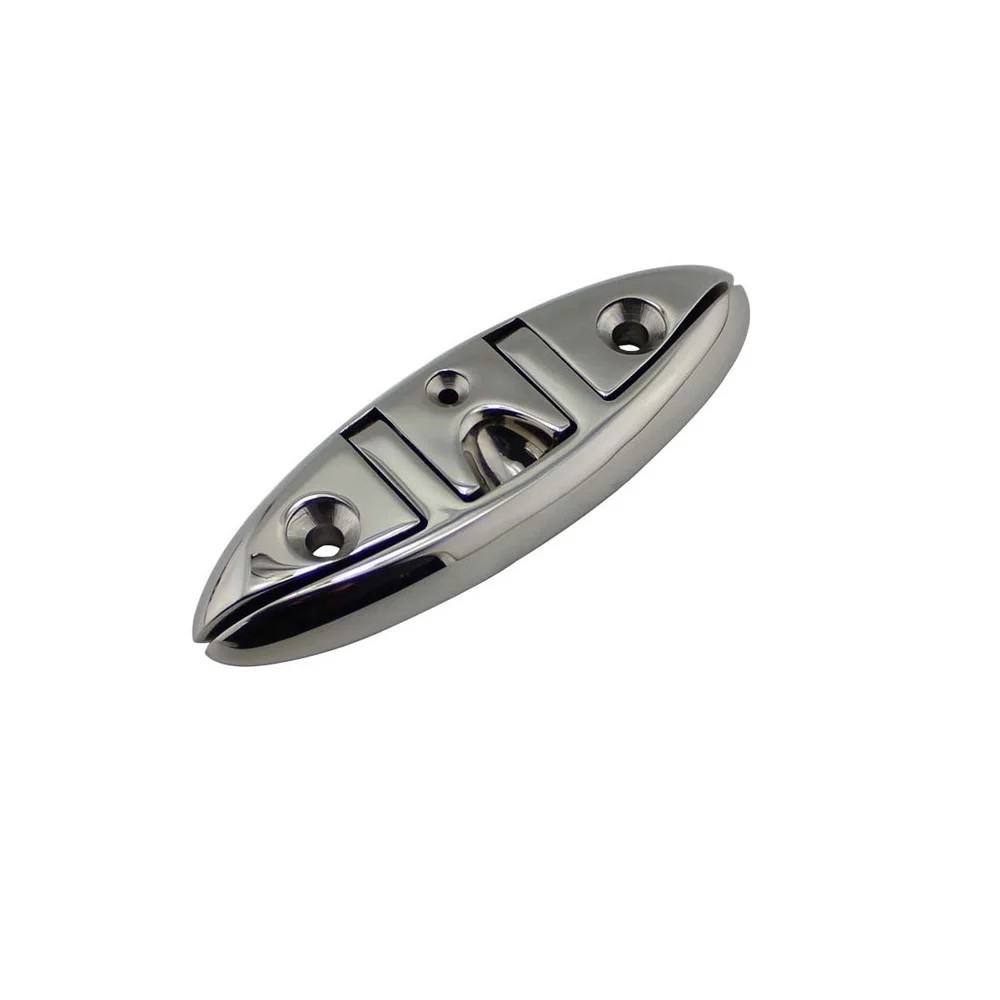 2PCS Folding Cleats 316 Stainless Steel Pull Filp Up Folding Cleat 5 inch 6 inch Manufactures Heavy Duty Marine Hardware Boat