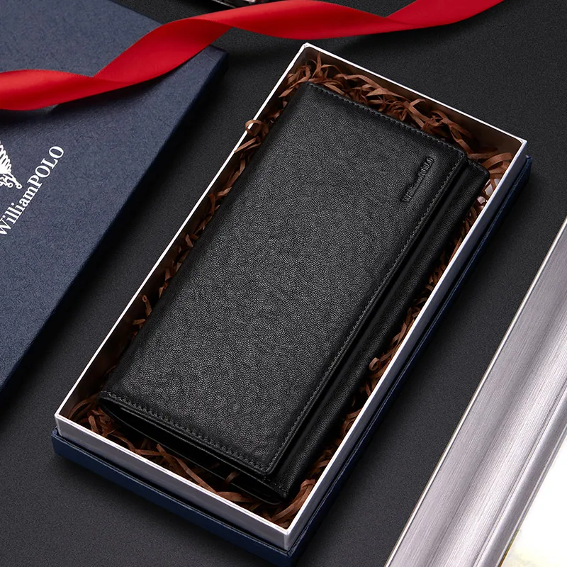 Wallet Men's long zipper Money clip Large capacity Clutch bag Fashion multi-card pocket coin Wallet Men's Father's Day birthday 2