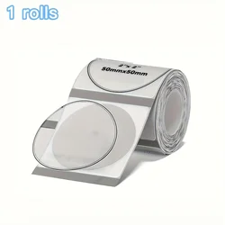 High - Adhesion 50x50mm Round Transparent Labels (1 Roll)