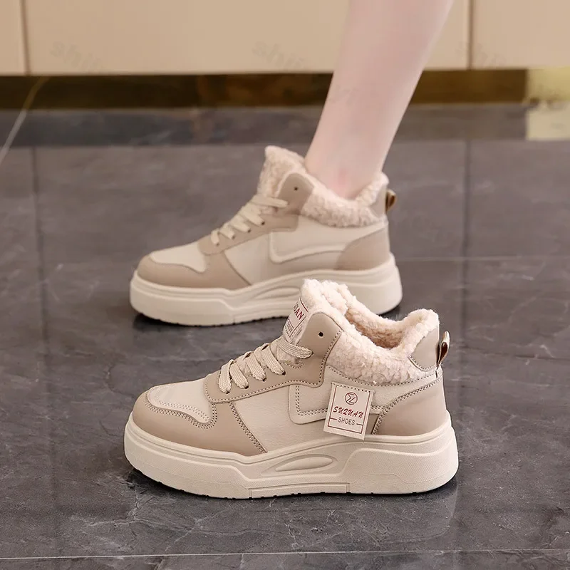 Winter Sport Boots Women's Sneakers Plus Velvet Cotton Shoes