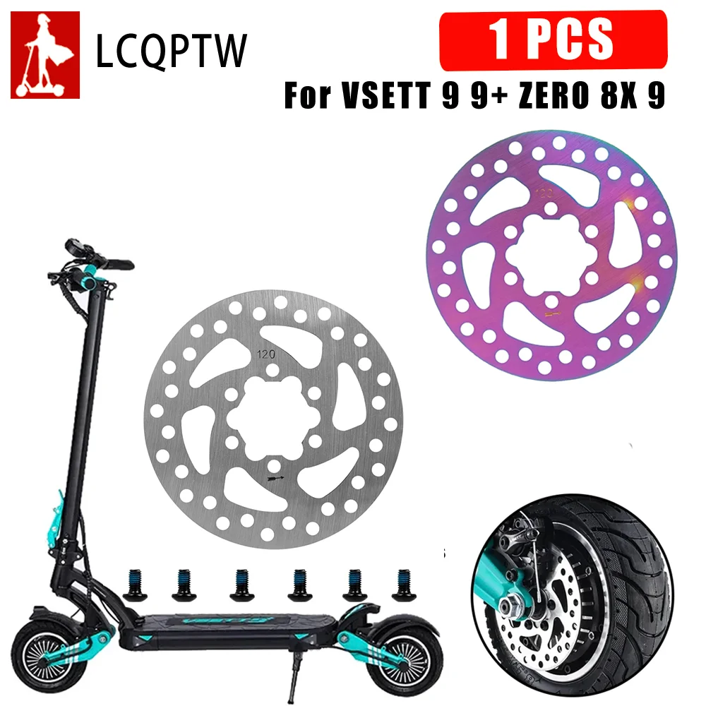 

Универсальный дисковый тормозной ротор 120 мм с 6 отверстиями для VSETT 9 9 + ZERO 8X 9 электрический скутер цветной тормозной диск с винтами Быстрая доставка