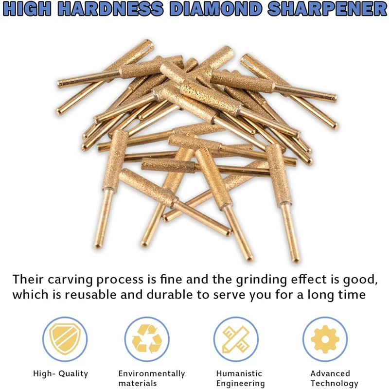 21Pcs Chainsaw Sharpener High Hardness Diamond Sharpening Wheels Chainsaw File for Chain Saw Stone Jewelry Wood