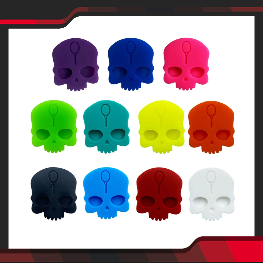 11Pcs/pack skull tennis racket shock absorber, silicone 11 colors shock absorber, tennis professional accessories