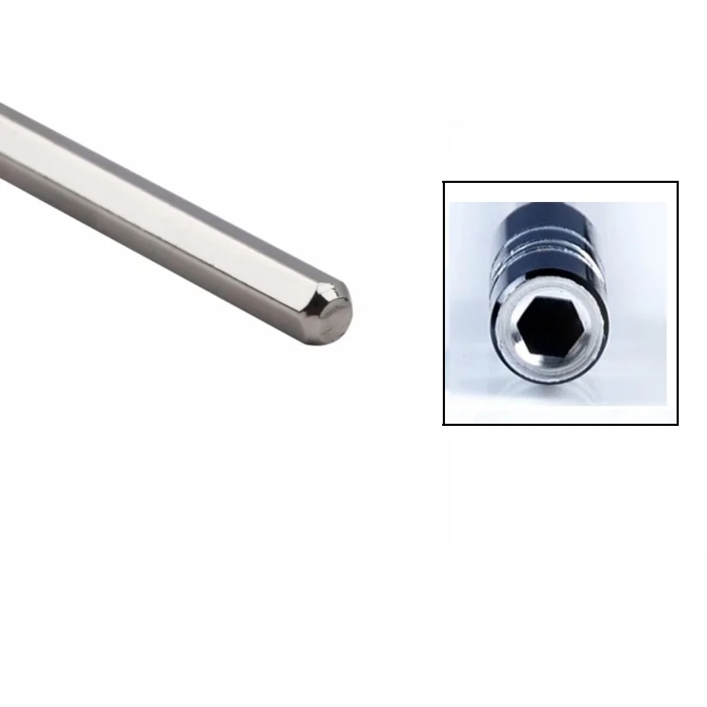 

123mm Magnetic Metal Shaft Extension Bar Hex Socket Adapter Screwdriver Bit Holder For 4mm 1/8\\\\\\\" Hex Bit Going Deep Place