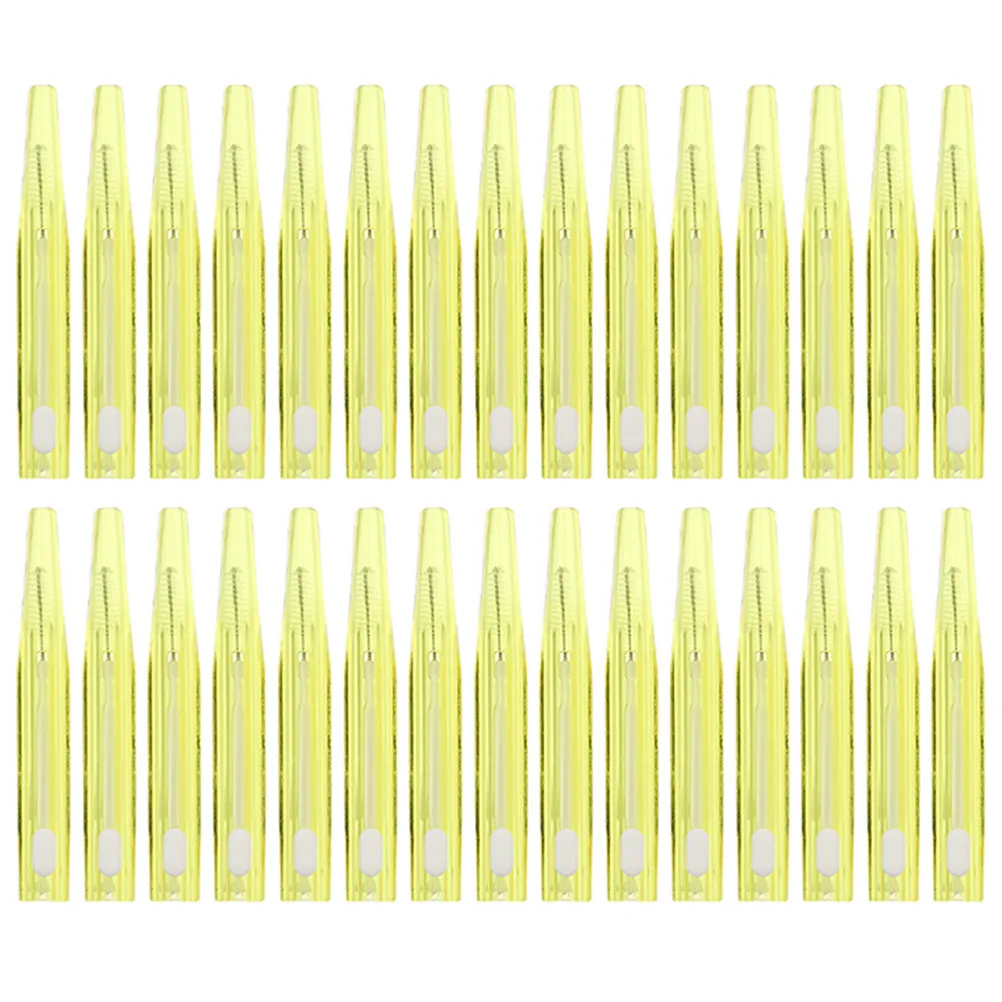 치아 청소용 30개입 치간 브러쉬 1.0-1.2mm 컴팩트 사이즈 부드러운 이쑤시개 치아 사이 교정기용 구강 위생용품