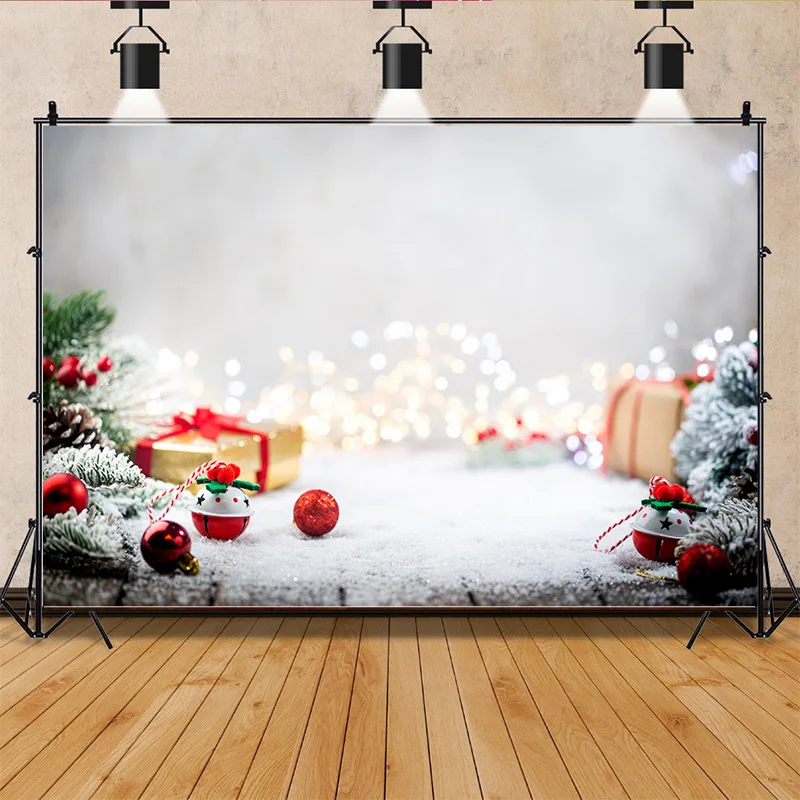 

SHUOZHIKE Christmas Day Photography Backdrops Living Room Indoor Ornament Green Door Wreath Photo Studio Background Props QS-42