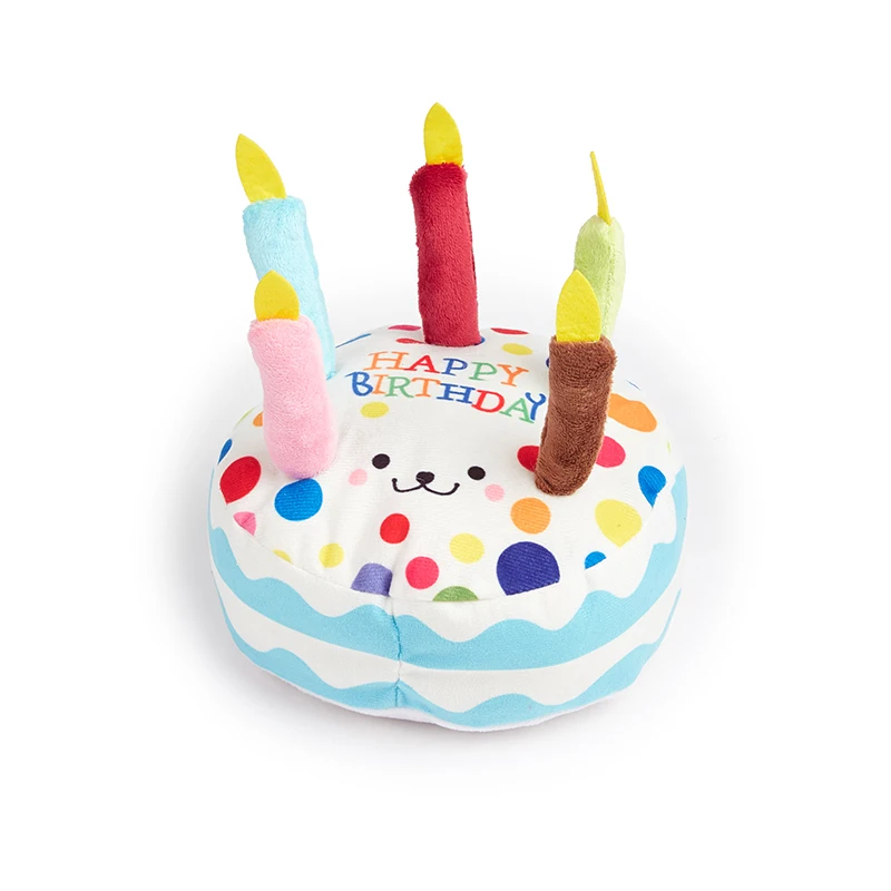Birthday Cake Pet Dog Soundmaking Interest Toys Bite Resistant Molar To Pass The Time Plush Gnaw Toys Birthday Gift 6