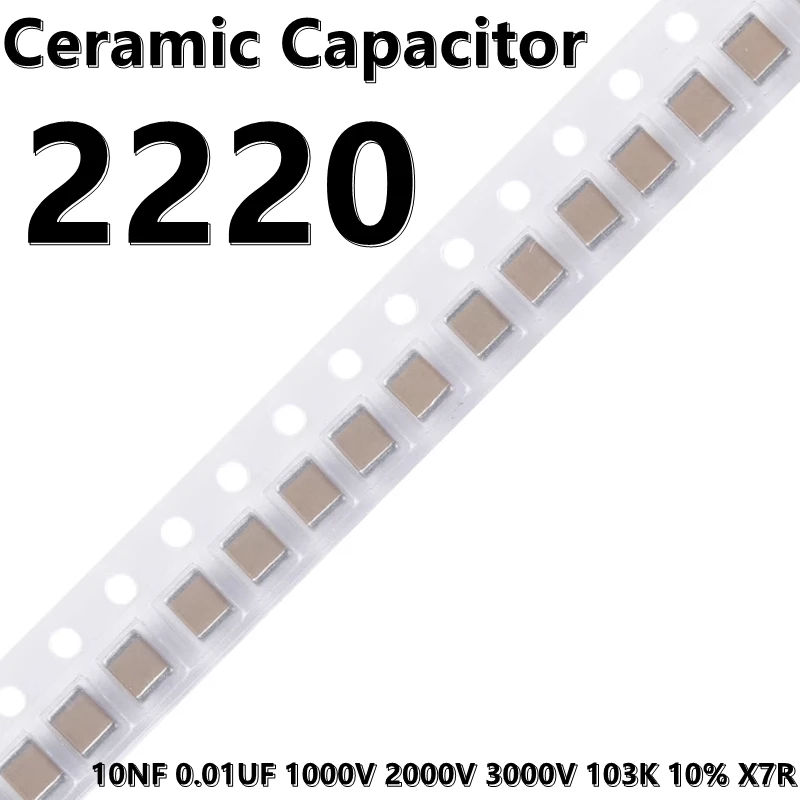 

(2 шт.) керамический конденсатор 2220 10NF 0,01 UF 1000V 2000V 3000V 103K 10% X7R 5750 SMD