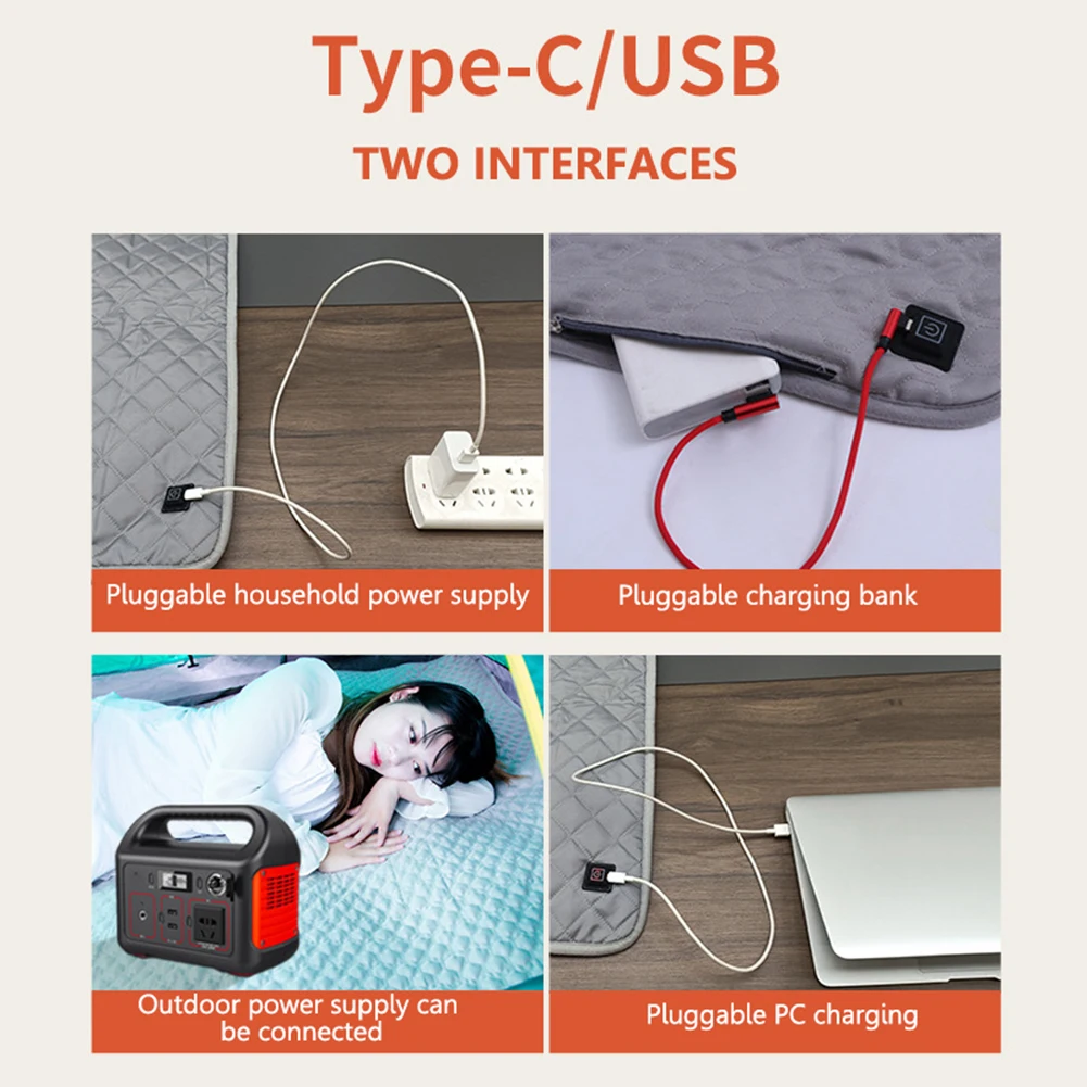 5V USB Elektrische Heizung Isomatte Multi-funktionale 3-Ebene Temperatur  Schlafen Matratze für Outdoor Camping Liefert