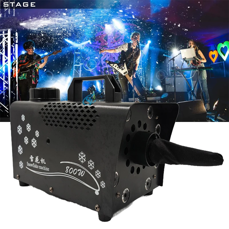 

800W Artificial Snow Machine Remote Control Commercial Snowflake Maker Wedding Stage Christmas Party