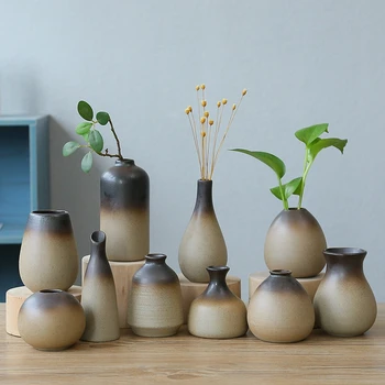 Ceramics Vase Irregular Flower Vase Tabletop Ornament Flower Plant Holder 1
