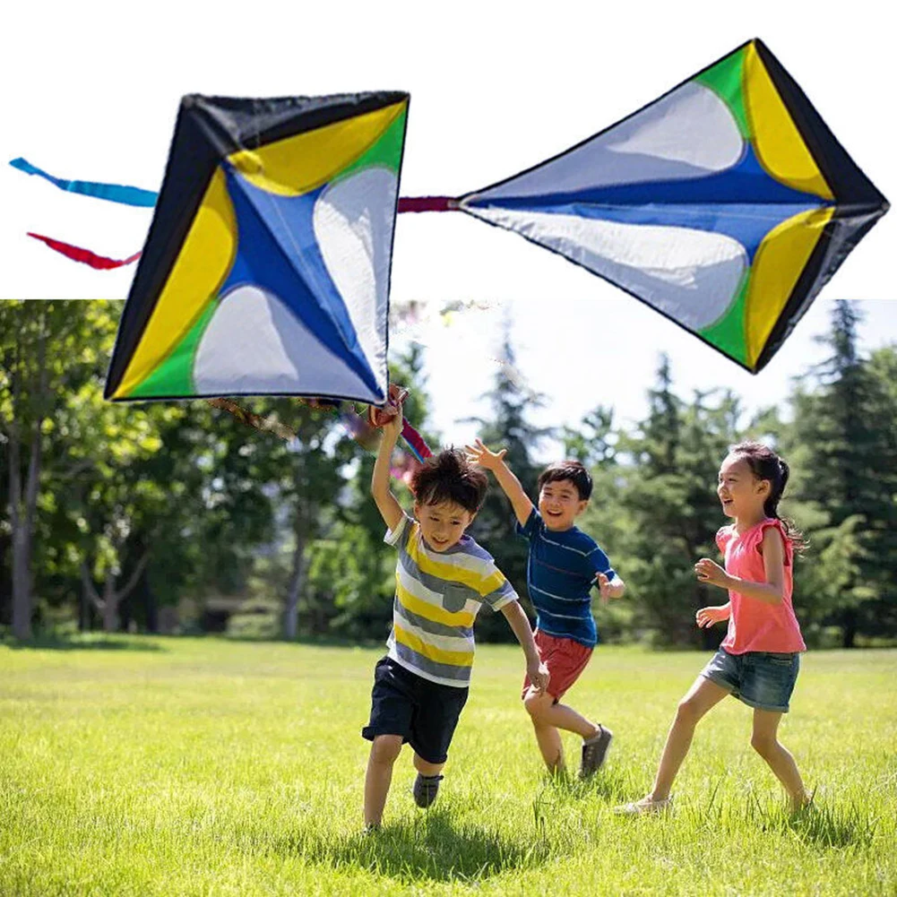 Single Line Kite with Long Tail Colorful Flight Kite Easy To Fly Primary Stunt Kite Enhance Coordination for Boys Girls
