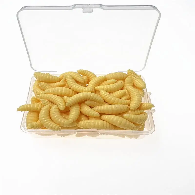 Knstliche Kder Wrmer 2cm  100 Stck Kunststoff-Angelkder In 5 Farben  Fr Forelle & Co. Gummiwrmer Angelkder Set