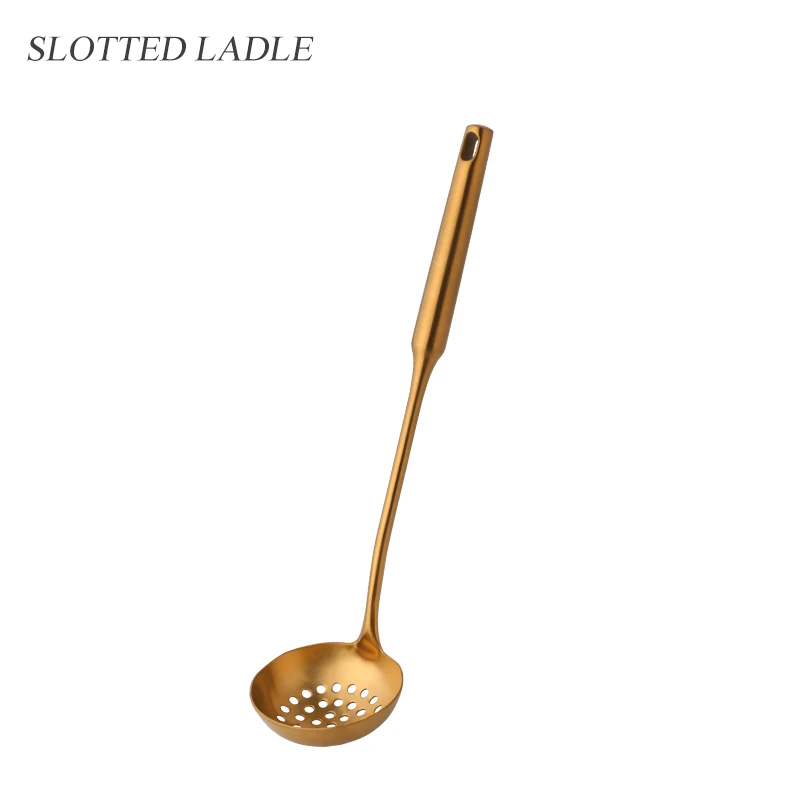 small slotted ladle