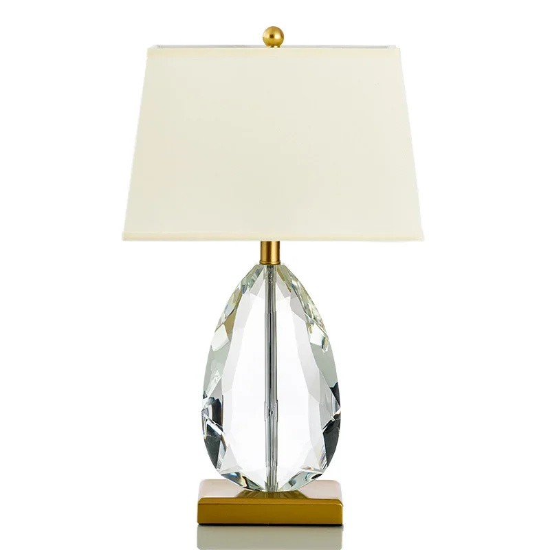 

TLL Heart-Shaped Water Drop Crystal Lamp Modern Fashion Bedroom Bedside Lamp