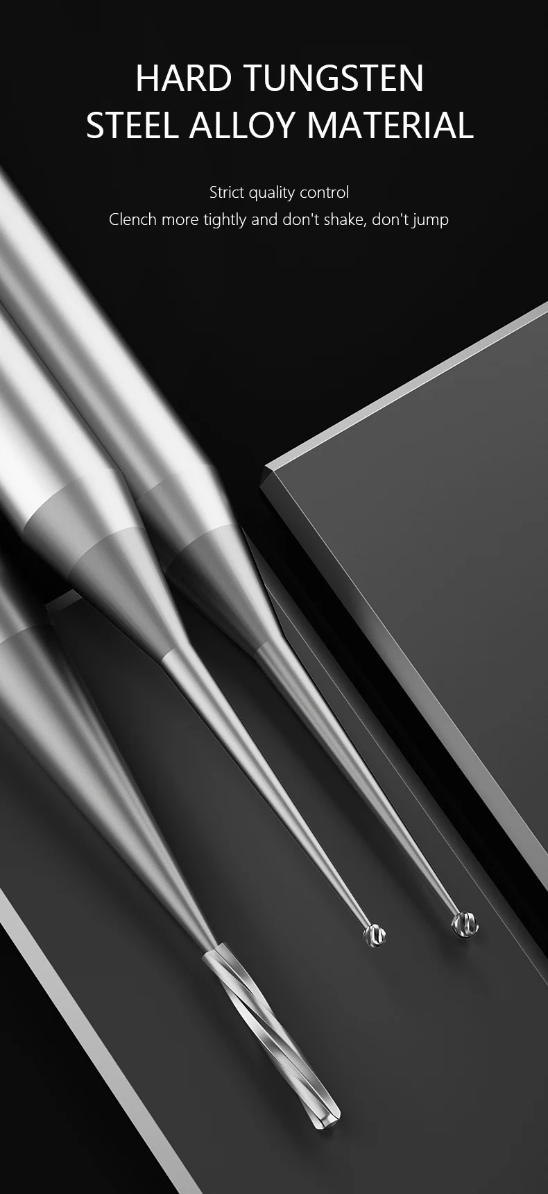 MaAnt 0,4/0,5/0,6 mm legierter Stahl, laminierter Wolframstahl, spiralförmiger Polierkopf, Android IP-Telefon, CPU-Lötverbindung, Schleifspitze – Detail 5