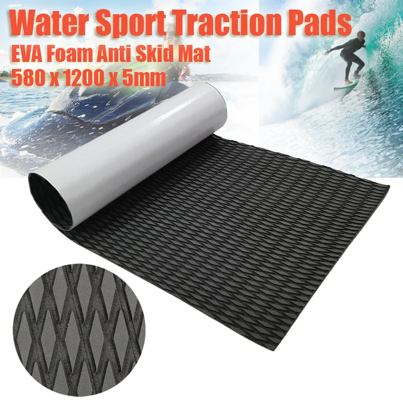 580x1200x5mm EVA Traction Foam Surfboard Jet Skis Pad SUP Paddleboard Boat Garden Deck Sheet Anti Skid Watercraft Sport Flooring anti skid flooring