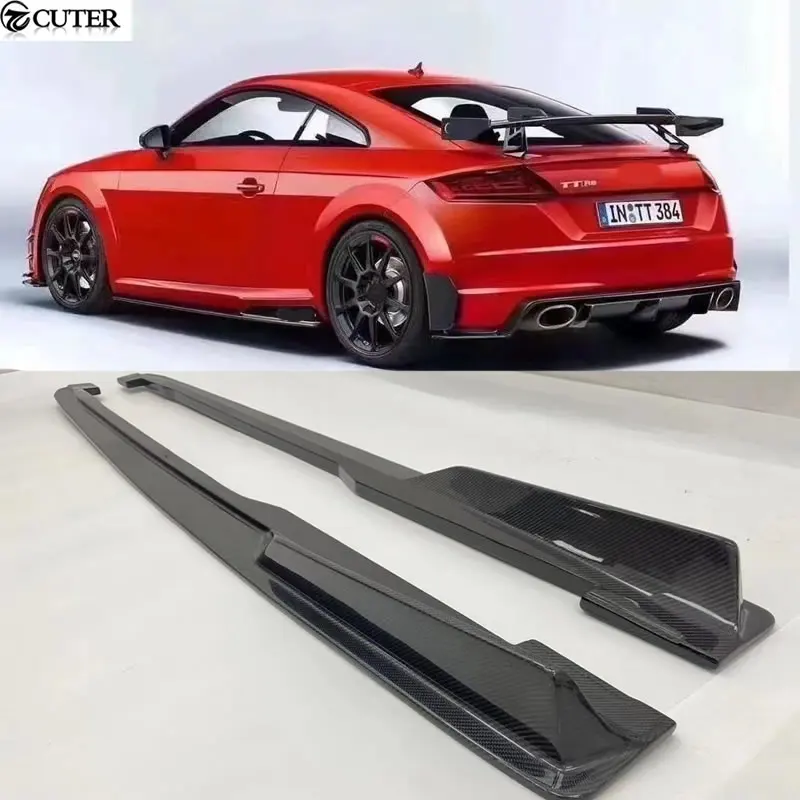 Tt Tts Ttrs Mk3 8S Minigonne Laterali In Fibra Di Carbonio Fbierglass Per Kit Carrozzeria Audi Ttrs 16-20