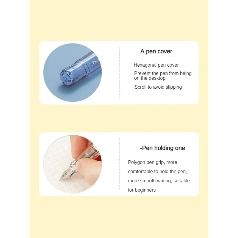 PILOT Baile Exclusive Transparent Colorful Smiling Face Pen - Cute Writing Practice Ink Pen