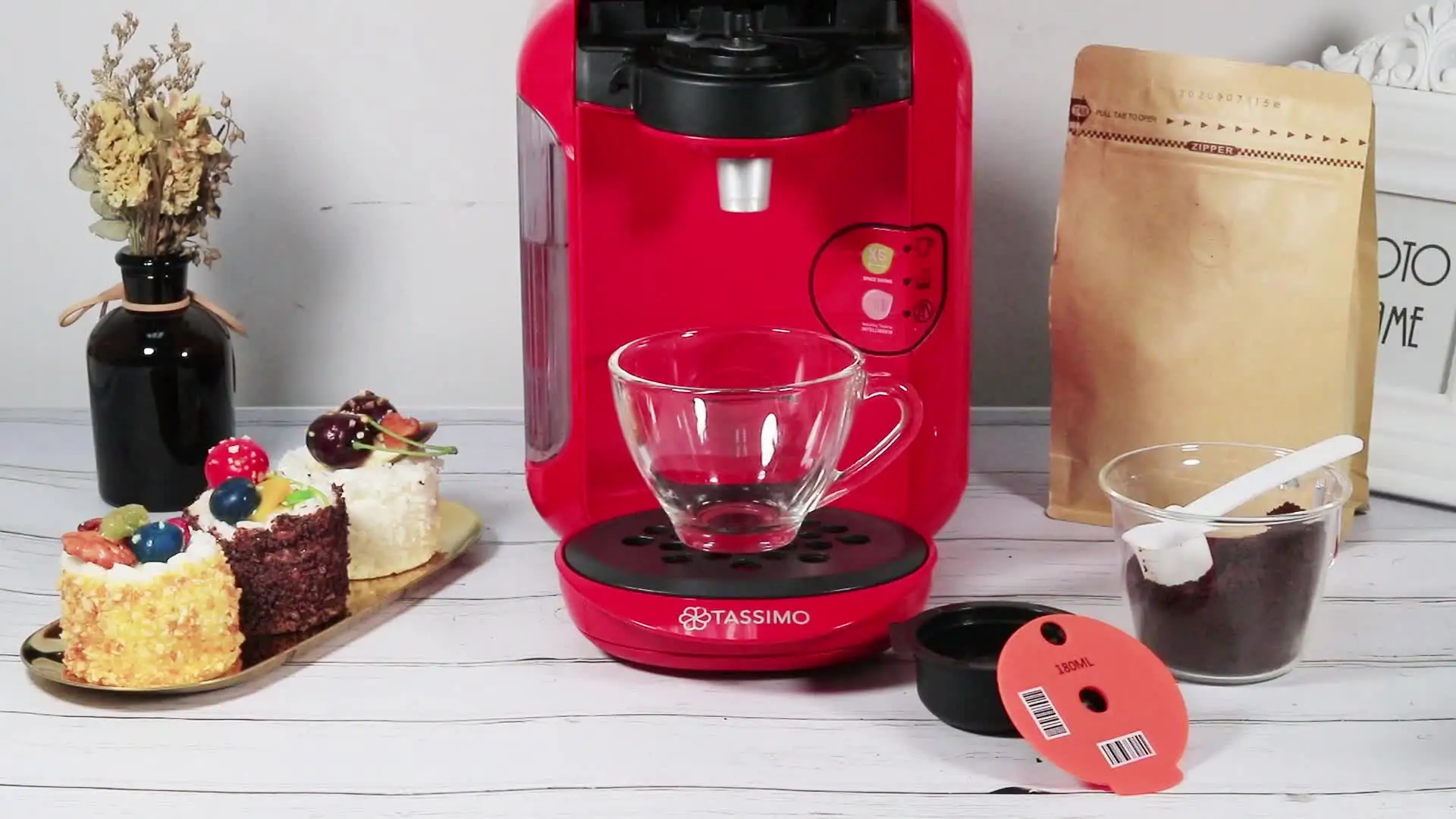 Bosch Tassimo Capsula Ricaricabile | Filtro Caffè Riutilizzabile In Acciaio Inox | 60 Ml Con Cucchiaio E Spazzole | Accessorio Ecologico - 5
