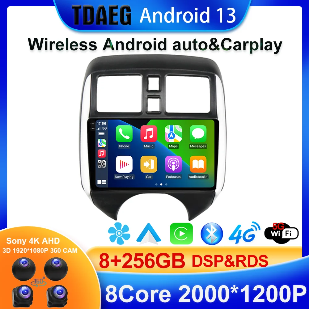 RdiodocarroAndroid13paraNissanVersaNote201320172KDSPRDS