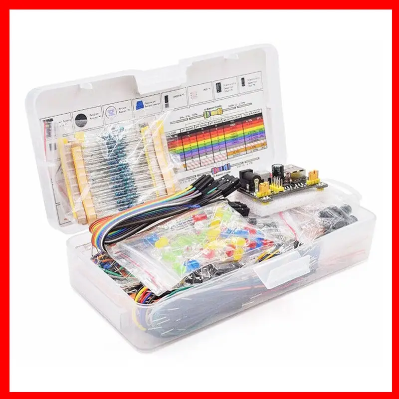 Electronic Components Electrolytic Capacitor Resistor, LED 830 Hole Breadboard Kit, UNO R Component Pack, Beginner Start - Image 5