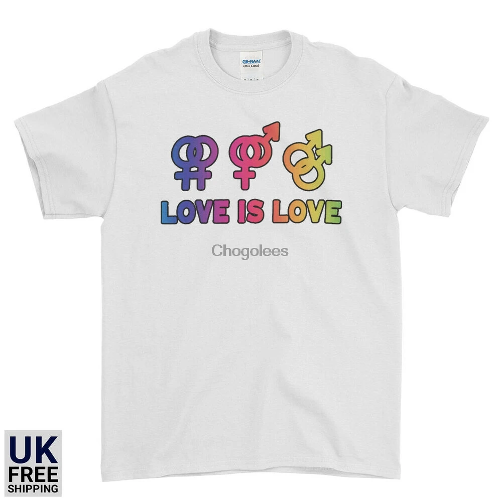 Футболка для мужчин и женщин Love is геев Pride Rainbow лесбиянок ЛГБТ Be Yourself |
