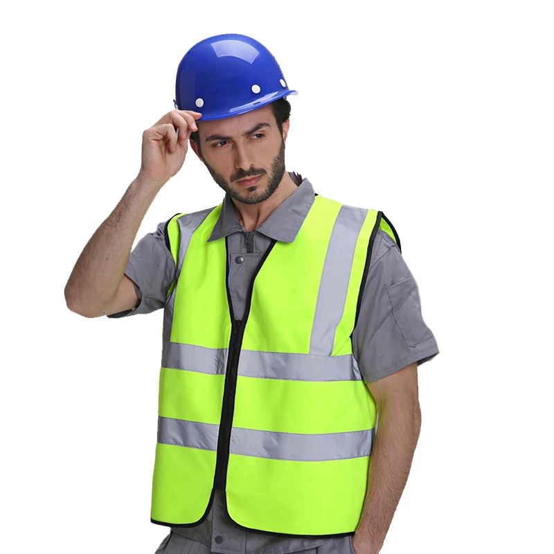 

Жилет высокой видимости унисекс, светоотражающий жилет на молнии для верховой езды, 6 цветов