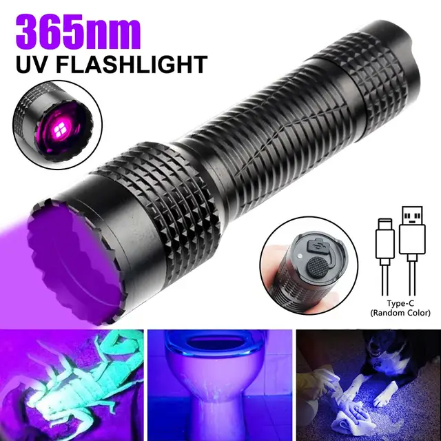 強力な 40 ワット 365NM UV 懐中電灯ハイパワーブラックミラー