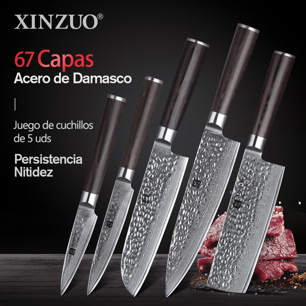 ARCOS Juego de cuchillos de acero inoxidable de 3 piezas. 2 cuchillos de  chef + 1 cuchillo de pelar. Cuchillos de cocina profesionales para cocinar.