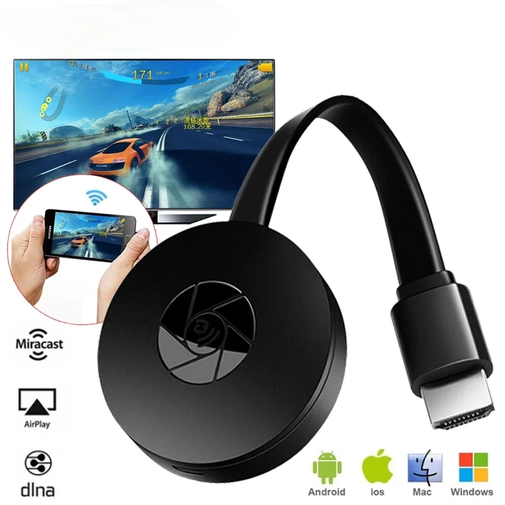 1080P HD TV Stick Беспроводной Wi-Fi дисплей ТВ-ключ приемник HDMI-совместимый 2 4 ГГц Airplay