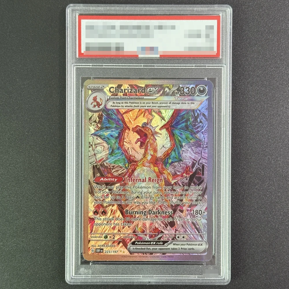 Diy 2023 P.M. CBF En Charizard Ex PTCG Rating Collection Card Self Made Copy SPECIAL ILLUSTRATION RARE Graduated Cards