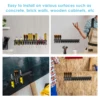 Screwdriver Organizer 14/23 Holes Wall Mounted Screwdriver and Pliers Holder Rustproof Iron Screwdriver Rack Space Saving Wall 4