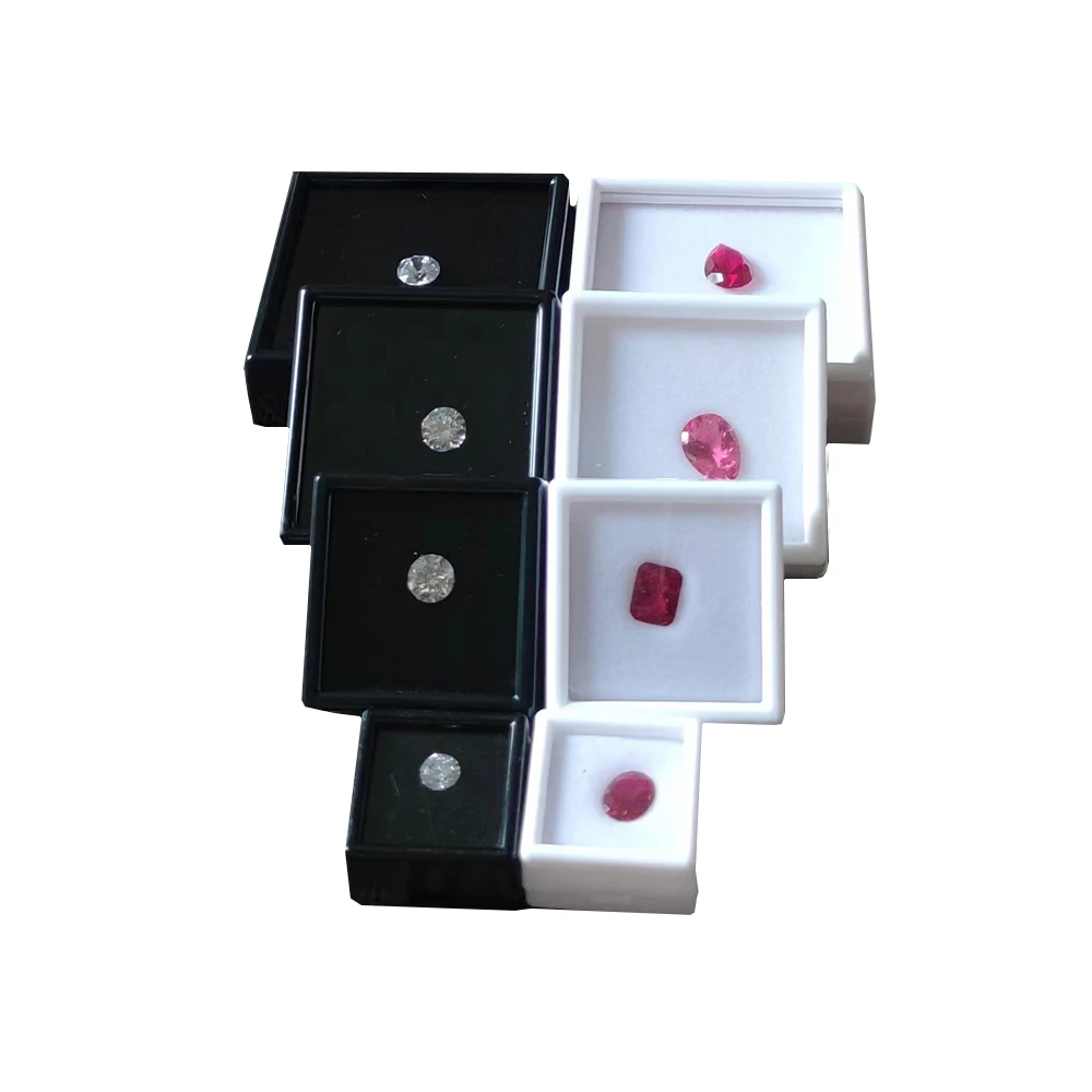 Wholesale 10pcs Square Loose Diamond Display Package Box Plastic Memory  Sponge Gem Stone Beads Pendant Organizer Holder Showcase