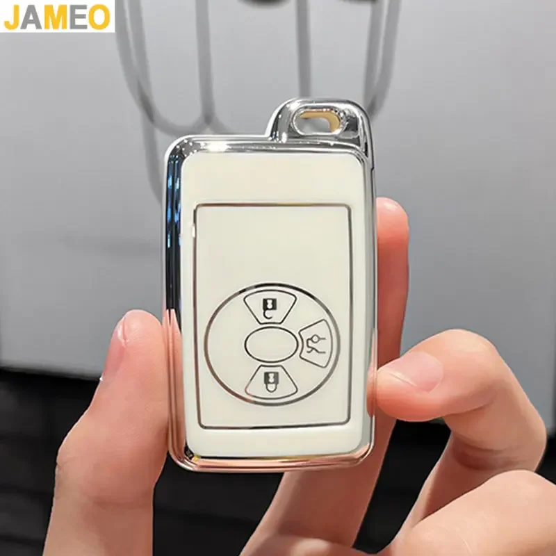 TPU 자동차 키 커버 케이스, 도요타 캠리 아발론 스마트 원격 키, 포브 재킷, 지갑 홀더, 가방 보호대 키체인, 3 버튼